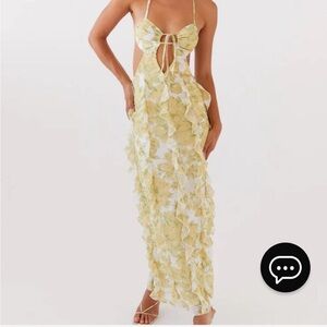 NWT Peppermayo Sunset Kisses Ruffle Maxi Dress